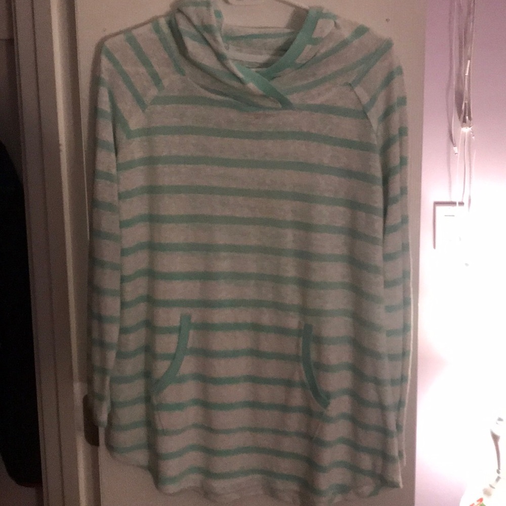 long sleeve shirt/sweater with hood